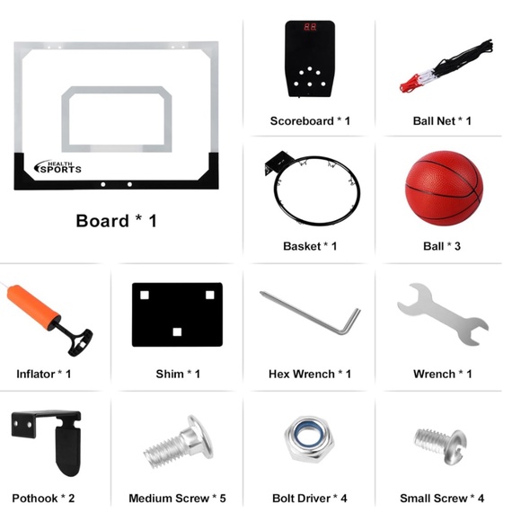 NEW Indoor Mini Basketball Hoop with Electronic Scoreboard – Over-the-Door Set - Picture 4 of 6